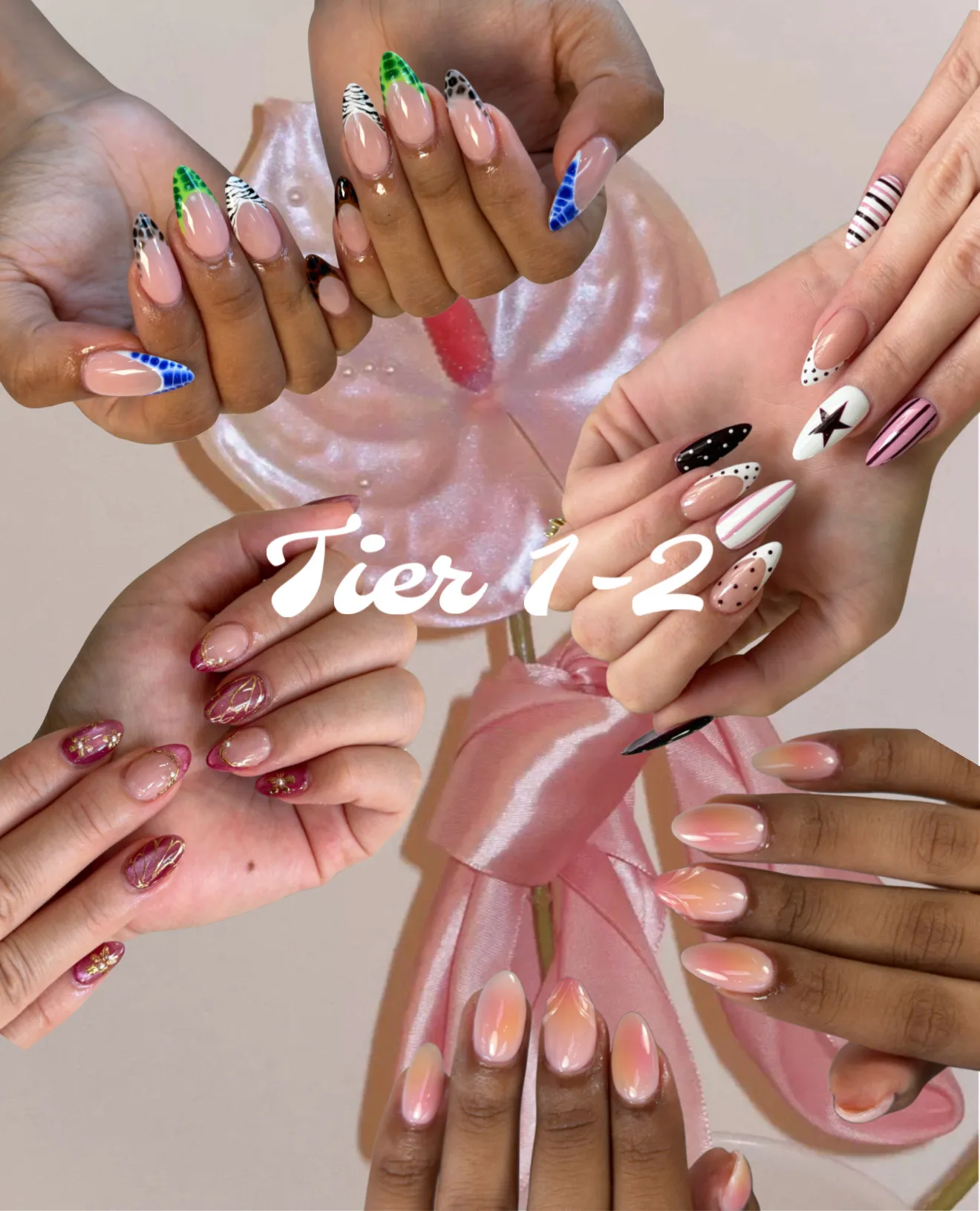 Tier one and two nail art