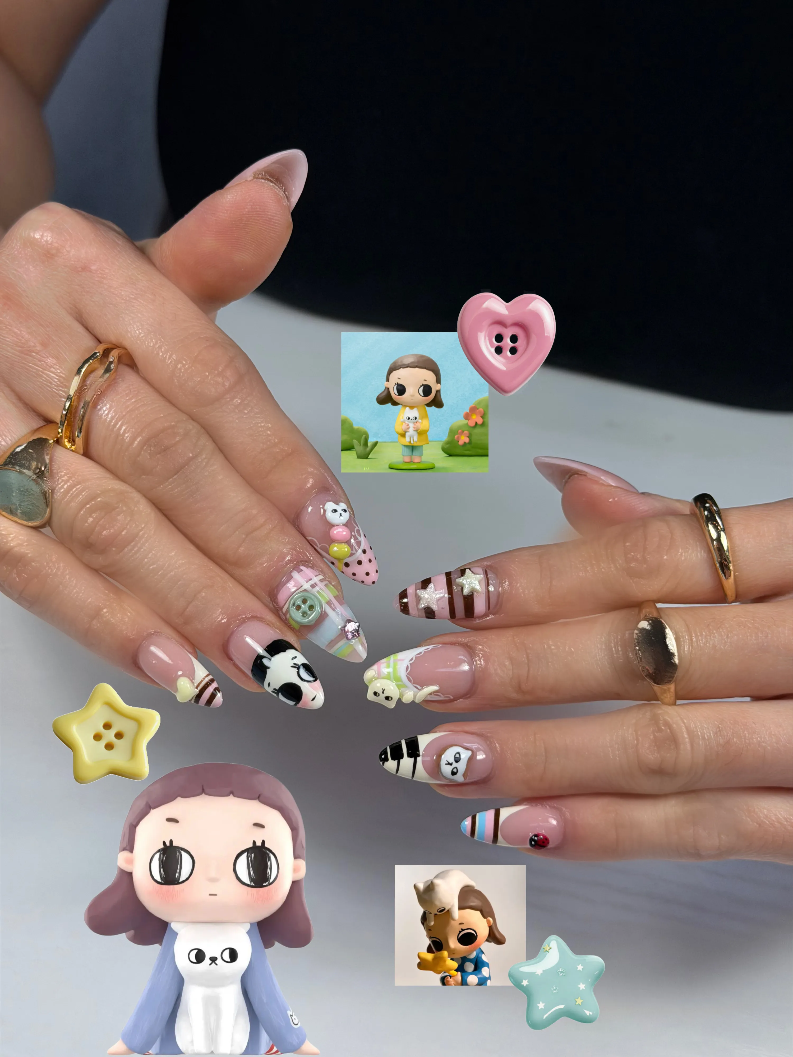 Cute character nails